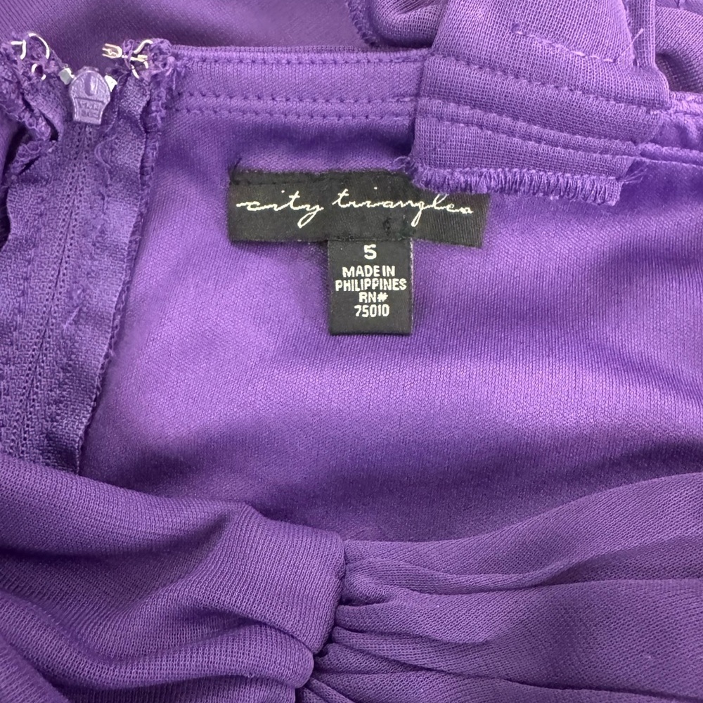 City Triangles Purple One Shoulder Dress - Picture 6 of 6